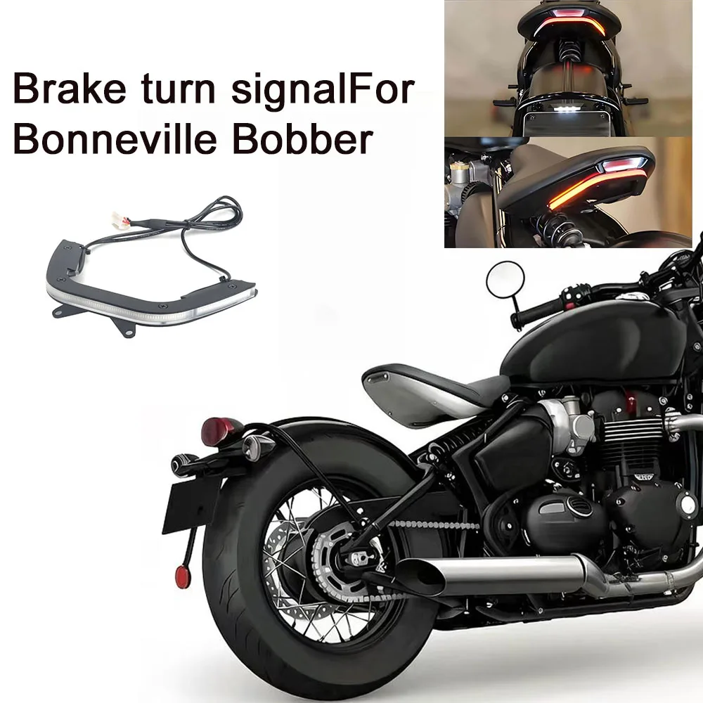 

Suitable For Triumph BOBBER Tail Light Motorcycle NEW Modifying Tail Light License Plate Mount Integrated Three-in-One Turn Sig