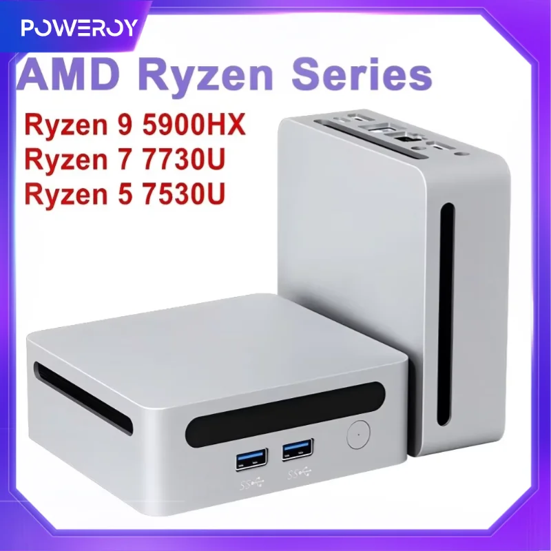 Mini komputer dla graczy i Ryzen 9 5900HX 7 7730U 5800U Windows 11 DDR4 3200MHz komputer komputer do gier Barebone 8K HTPC WiFi6 BT5.2