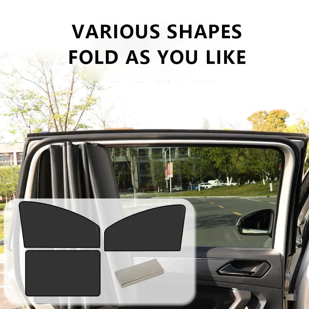 Summer Sun Protection 10 Strong Magnetic Fully Blackout Magnetic Sun Car Curtains Visor Opaque Car Protector Magnetic Sunsh M9I5