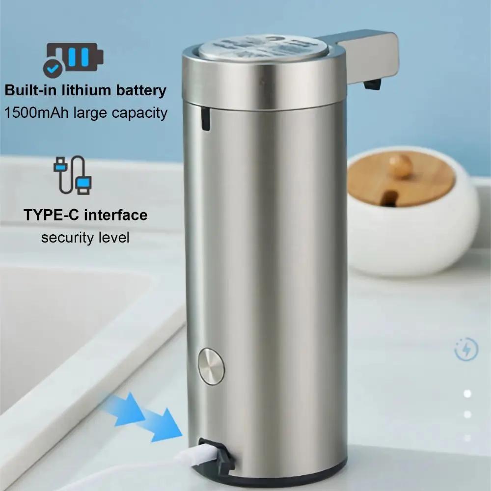 Touchless Automatic Hand Soap Dispenser Induction Sensor Waterproof Electric Dish Soap Bottle Reusable Self Cleaning