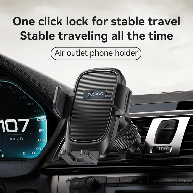 

C241 Airvent Using Phone Car Holder with 360-degree Rotatable Ball Head 4.7-7.2 inch Phone Clamp Bracket