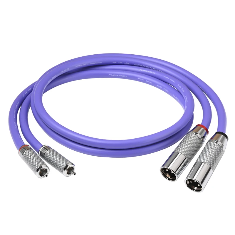 ATAUDIO Ein Paar HiFi-RCA-auf-XLR-Kabel für Verstärker-Lautsprecher. Hochwertiges 7N OCC 2RCA-Stecker auf 2XLR-Stecker und Buchse, professionelles Audiokabel 3