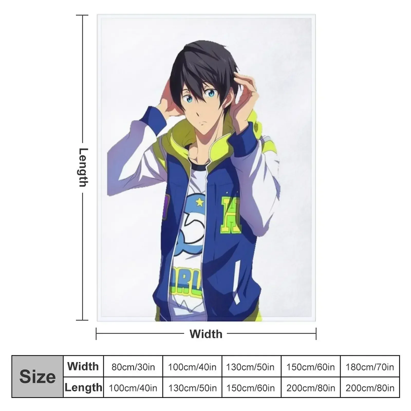 Haruka Nanase Throw Blanket Loose Retros Blankets