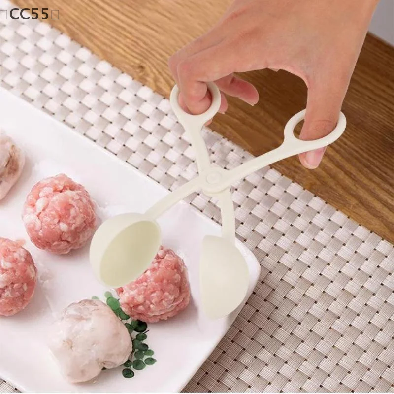 〔CC55〕Fishball Meatball Molds ABS/stainless steel Meat Ball Maker Round Rice Ball Shaper Spoon Non Stick Stuffed Kitchen Gadget