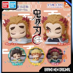 BANDAI Demon Slayer Action Figures Model Tanjirou Akaza Sanemi Nezuko Genya EX CASHAPON Sleep series Original