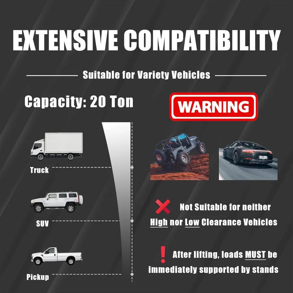 مقبس زجاجة هيدروليكي هوائي بسعة 20 طن مع مضخة يدوية للشاحنات الثقيلة