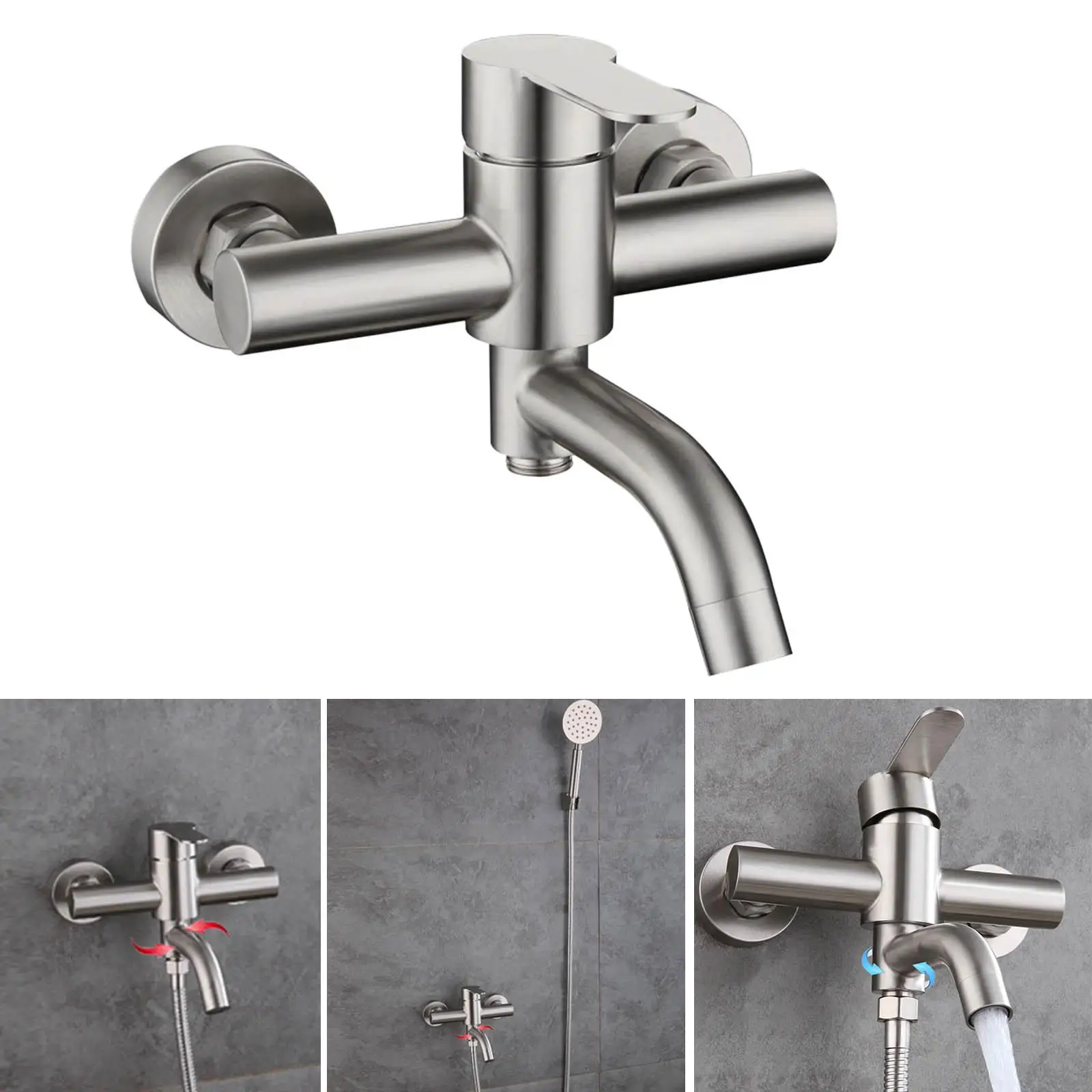 Bathroom Shower Mixer Faucet Bathroom System Singlem Handle Wall Mounted