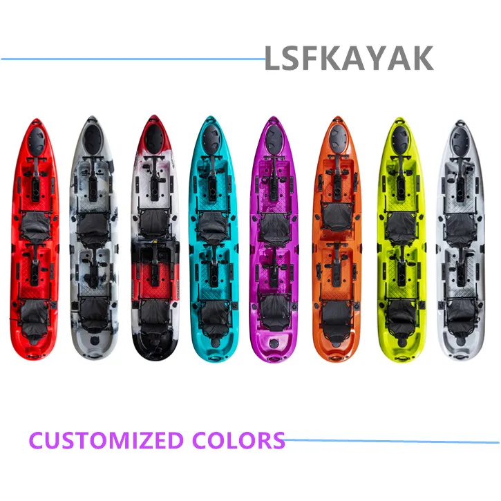 2 Person Fishing Kayak With Motors Wholesales High Quality Double Seat Fishing Boat With Pedals