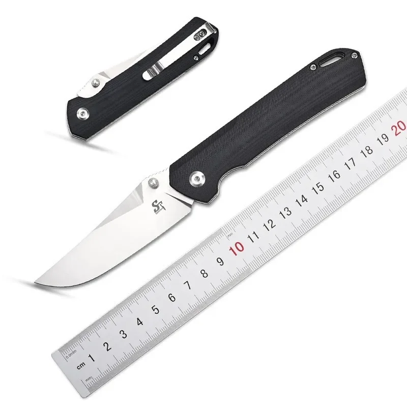 New Sitivien ST124 Outdoor Folding Camping Pocket Knife D2 Blade G10 handle Hunting Survival Utility Knives EDC Tools - view 2