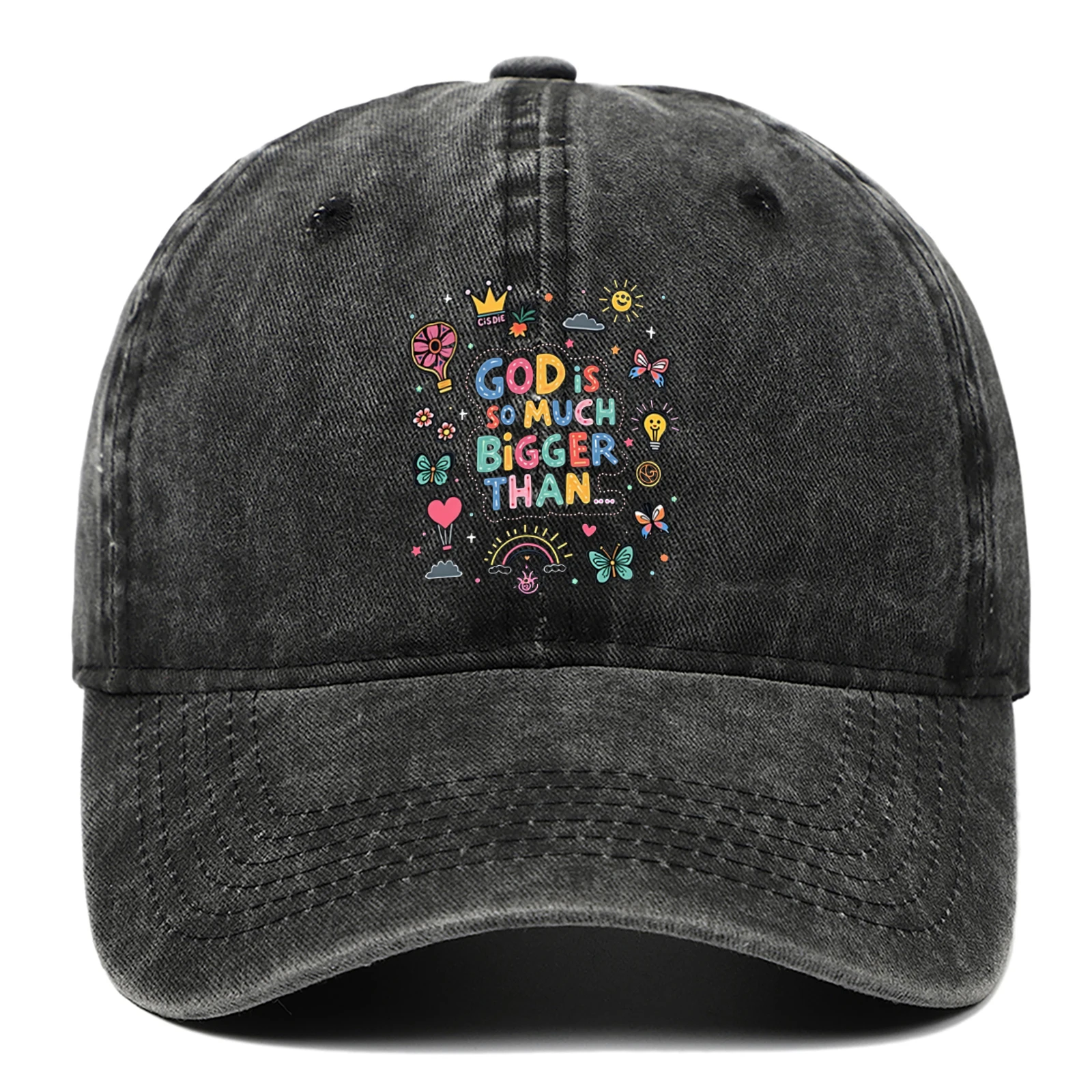 Baseballkappen mit farbigem Buchstabendruck, geeignet für Männer und Frauen, lässiger Street-Style, tägliche dekorative Hüte, geeignet für alle Jahreszeiten