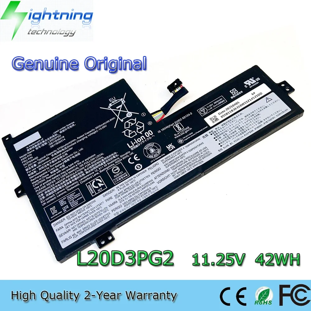 

New Genuine Original L20D3PG2 11.25V 42Wh Laptop Battery for Lenovo IdeaPad Flex 3 Chromebook-11M836 11IJL6 3rd Gen L20M3PG2 etc