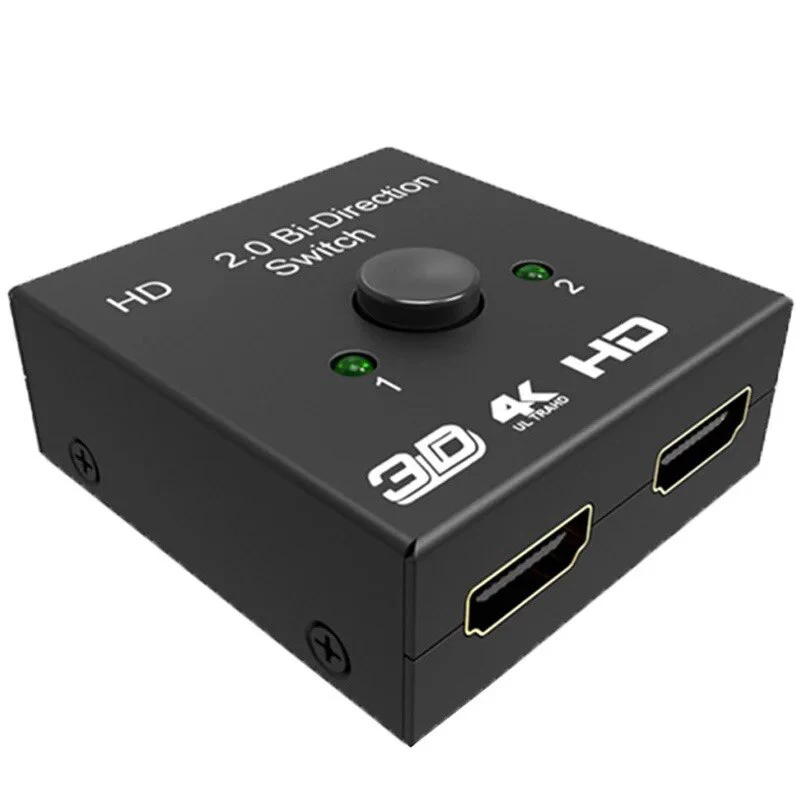 HDMI-متوافق التبديل ثنائي الاتجاه 2.0 HDMI الفاصل 1x2/2x1 محول 2 في 1 خارج محول ل PS4 XBox TV Box HDMI 4K الجلاد