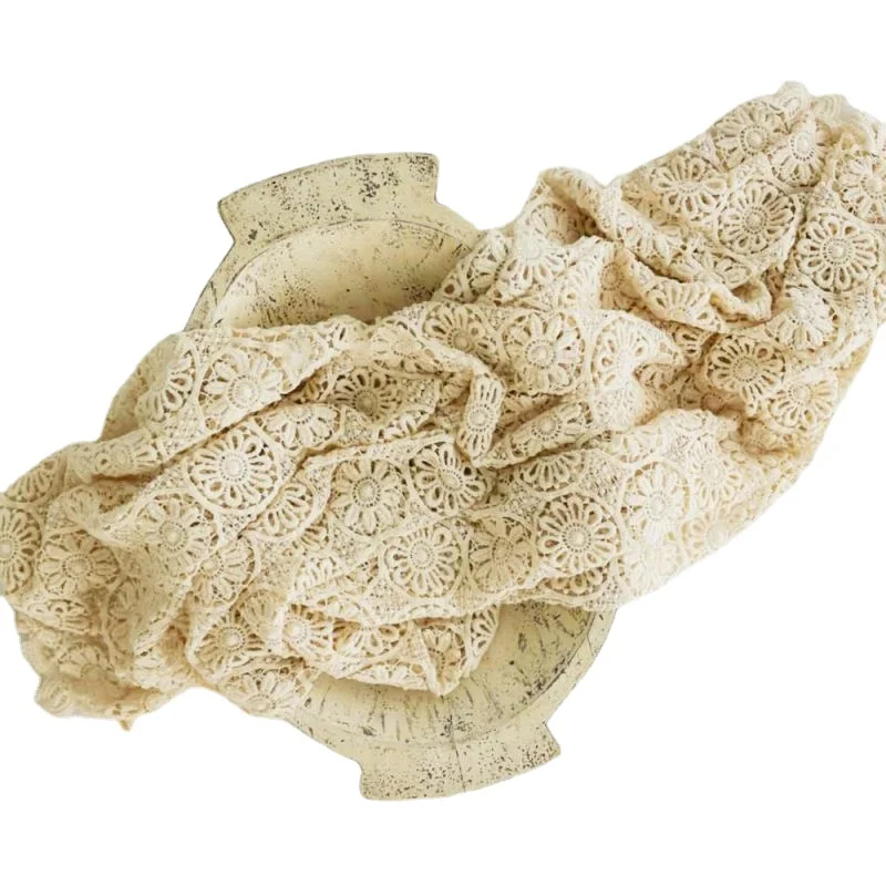 Couverture en dentelle pour bébé, accessoires de photographie pour nouveau-né, toile de fond de pose pour nouveau-né, 18 couches