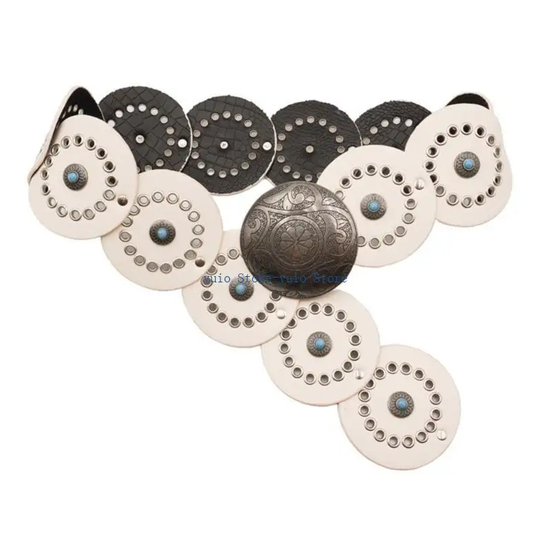 

X7XB Belly Chain for Dress Grommet Waist Chain Discs Charm Women Waist Chain