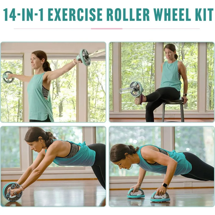 Equipamento abdominal profissional: treinador de núcleo de ioga para academia em casa para mulheres, verde