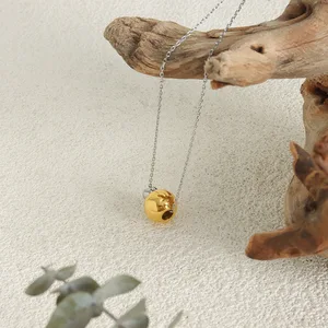 Lange Edelstahlketten für Frauen, verstellbare Gefängniskette, Perlenkugelanhänger, Verbindungsketten, Jobs 6 Hauptverkäufe Lange Lichtketten - №5