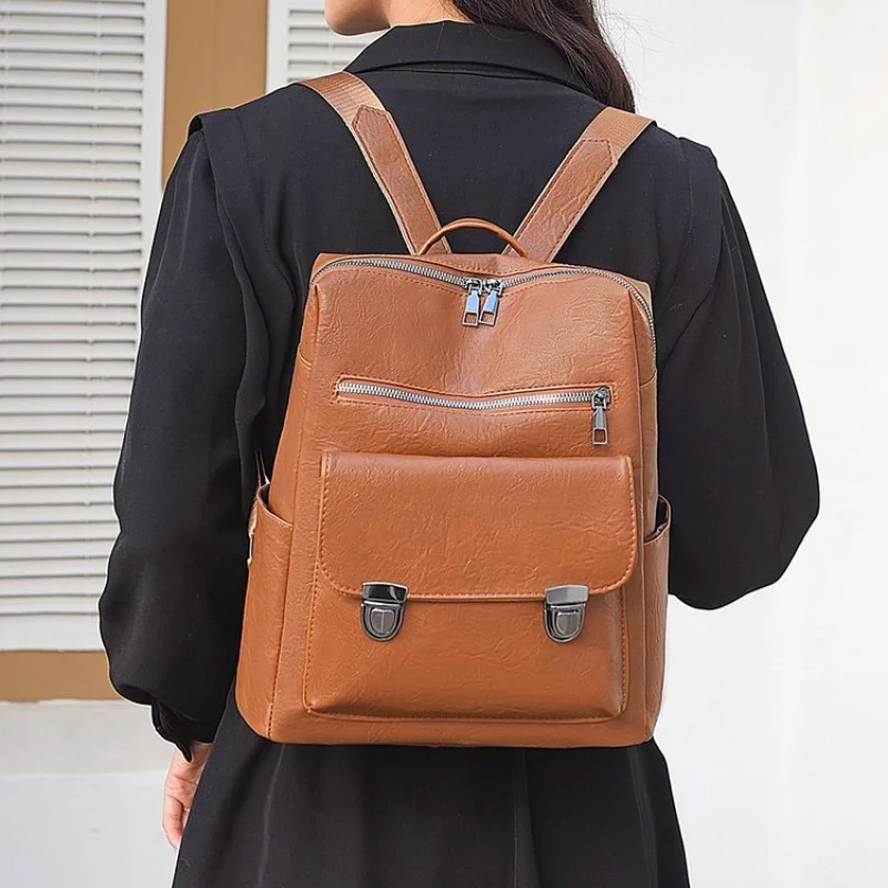 

Elegant Leather Women's Tote Bag High-End Luxury Brand Fashionable Famous Paris Designer Vintage Bag