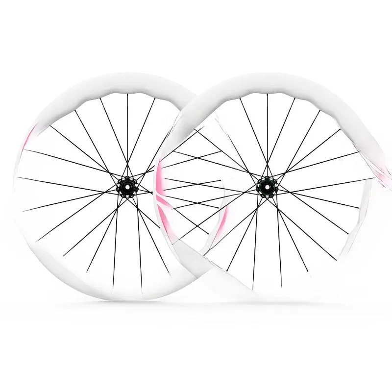 Road bicycle carbon fiber wheel set carbon wheel hub disc brake middle lock wave ring