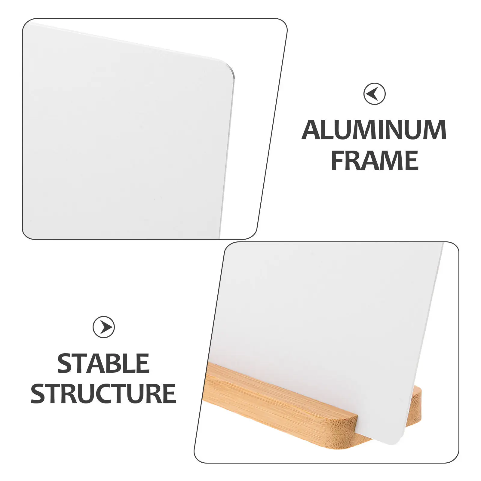 Sublimation Frame Blank 7 Inch Aluminum Surface Wood Base