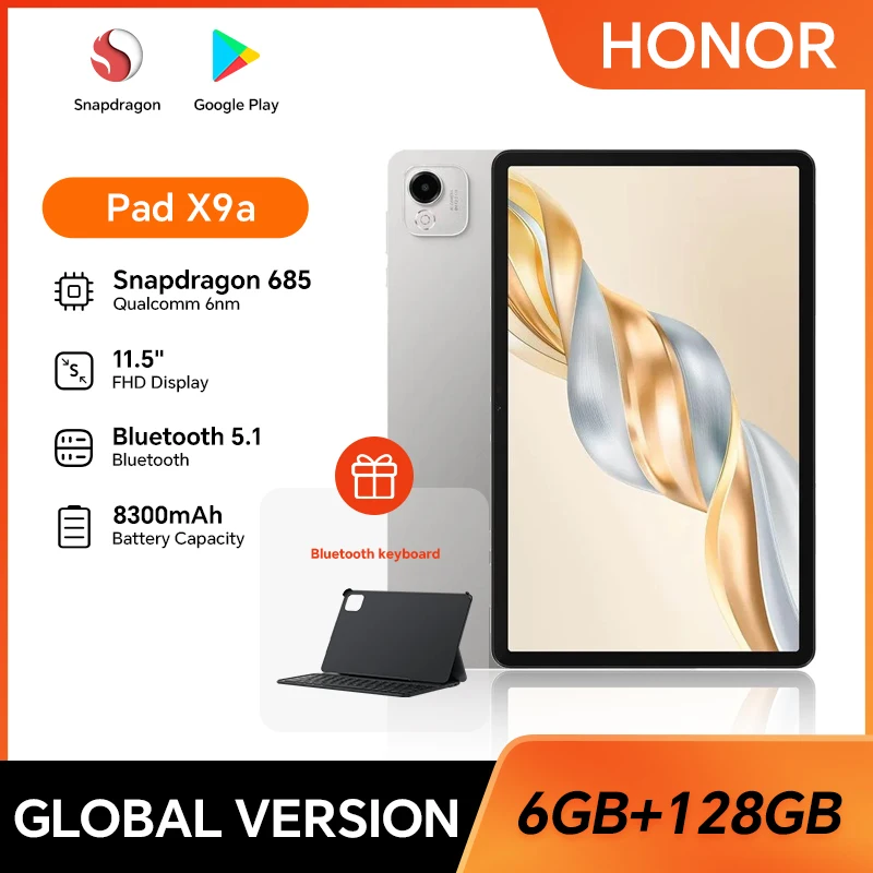 النسخة العالمية الأصلية HONOR Pad X9a 11.5 "6GB + 128GB 120 هرتز 2.5K LCD شاشة عرض كاملة 8300mAh بطارية كبيرة مع لوحة المفاتيح #1