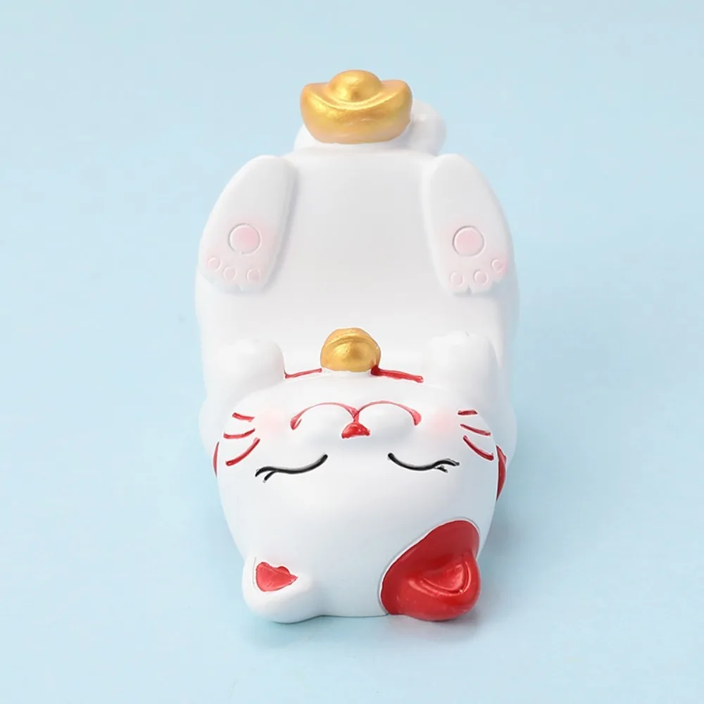 

Креативный держатель для телефона Lucky Cat, декор для стола с изображением животных, подставка для мобильного телефона, поддержка смолы, кронштейн для сотового телефона, настольные украшения