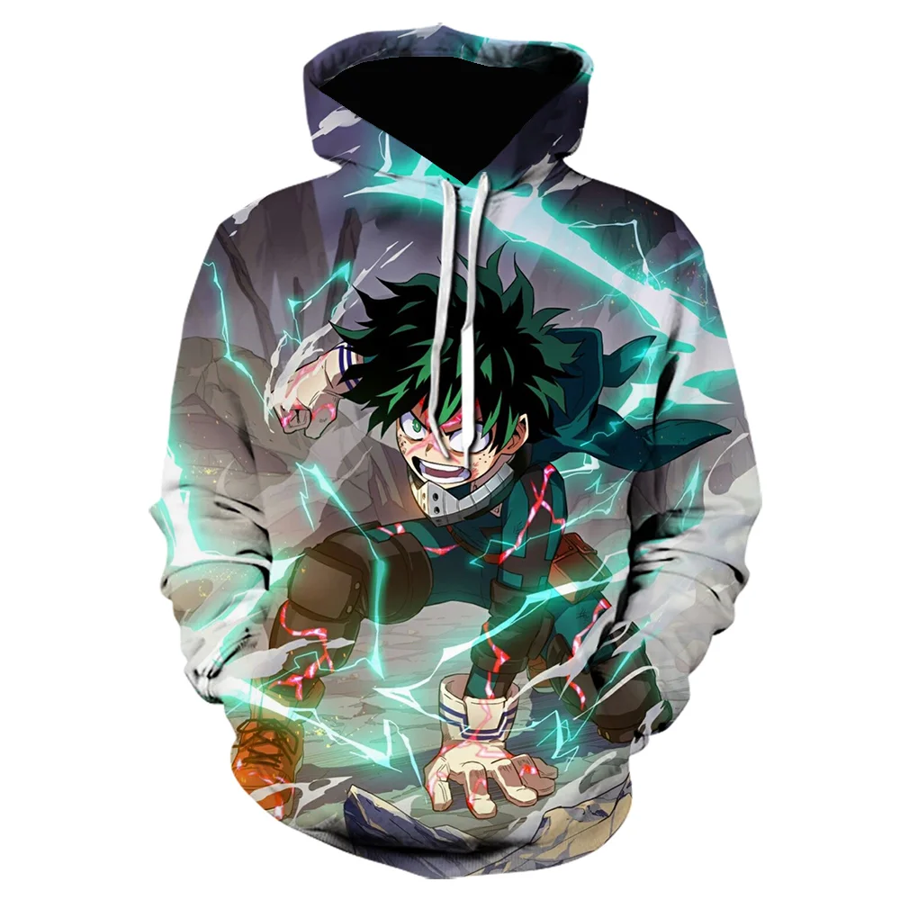 

Spring 3D Printing Japan Anime My Hero Academia Men And Women Oversized Hoodie Harajuku Street Streetwear Hooded Men clothing