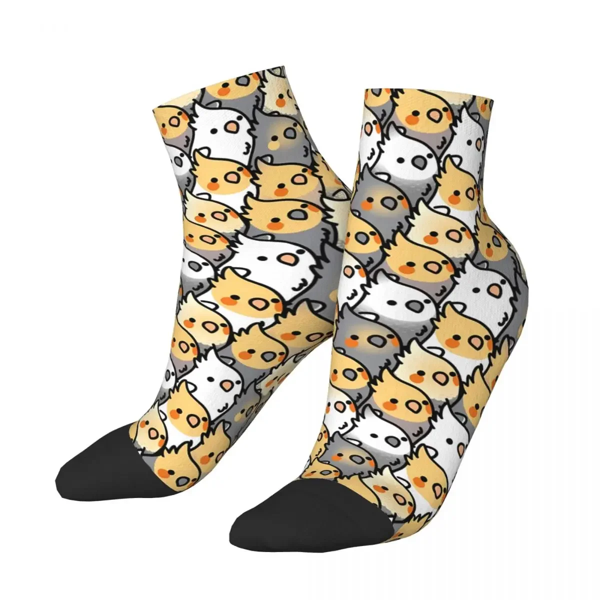 Chubby Cockatiel Party Ankle Socks Male Mens Women Summer Stockings Hip Hop