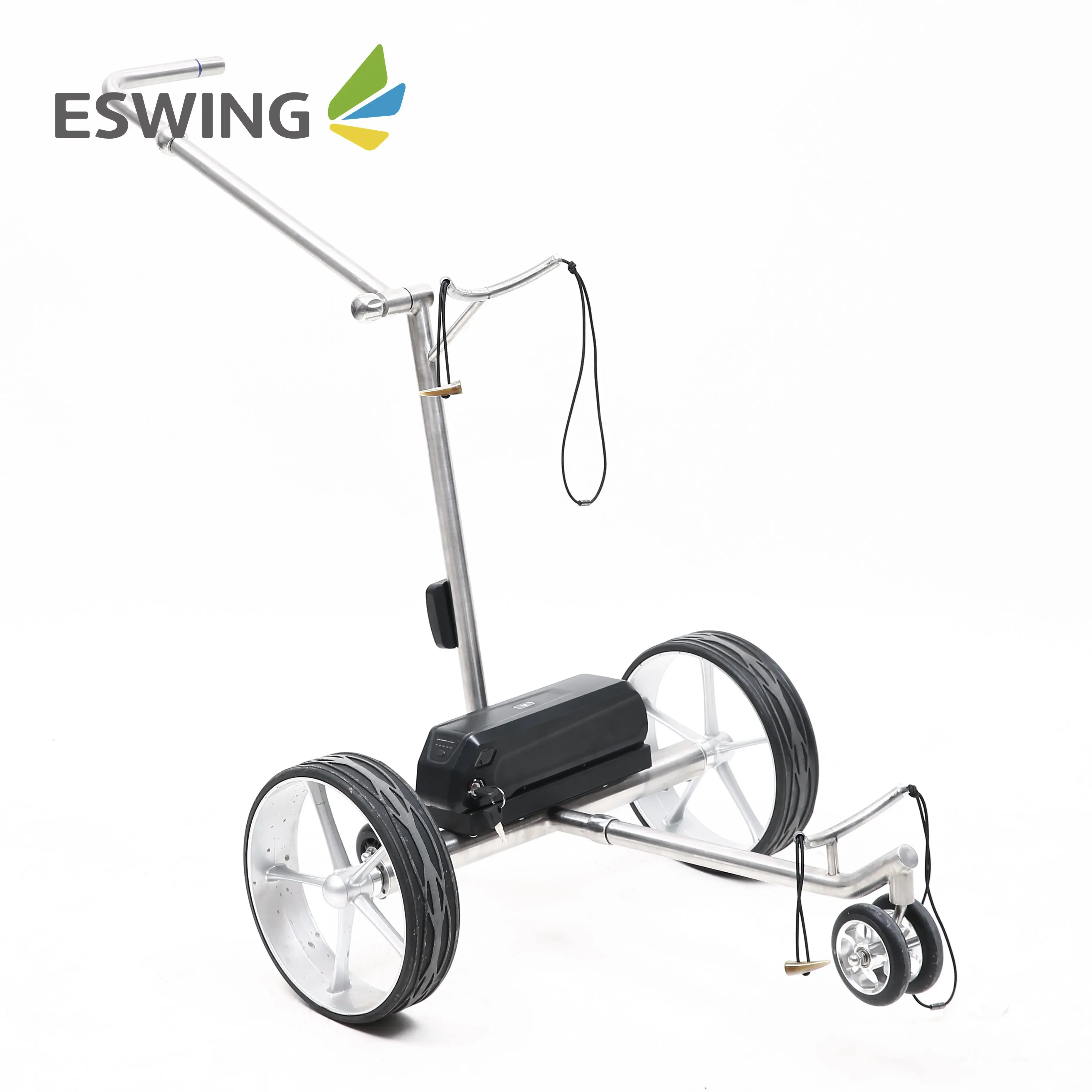 Factory Priced Remote Control Follow Golf Push Cart Foldable Lightweight 3-Wheel Golf Trolley with Remote Control Follow me