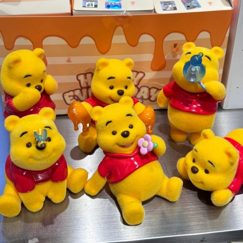 Genuine Disney Carefree Pooh Bear'S Happy Everyday Series Blind Box Cute Winnie Pooh Collection Model Room Decor Toys Gifts