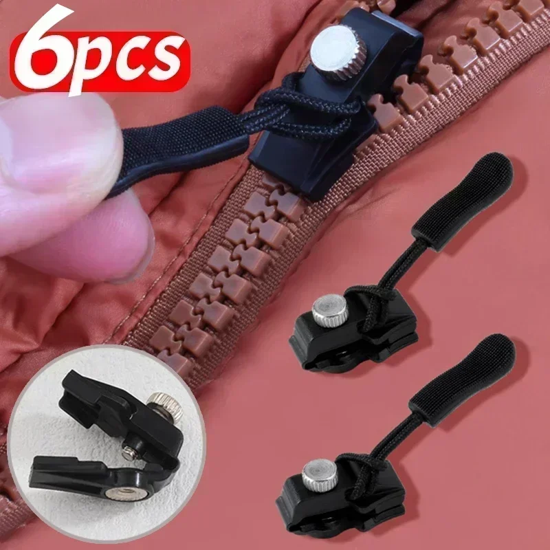 2-6pcs 3 Different Size Zipper Repair Kit Universal Instant Fix Zip Replacement Zip Slider Teeth Rescue Zipper For Tailor Tool