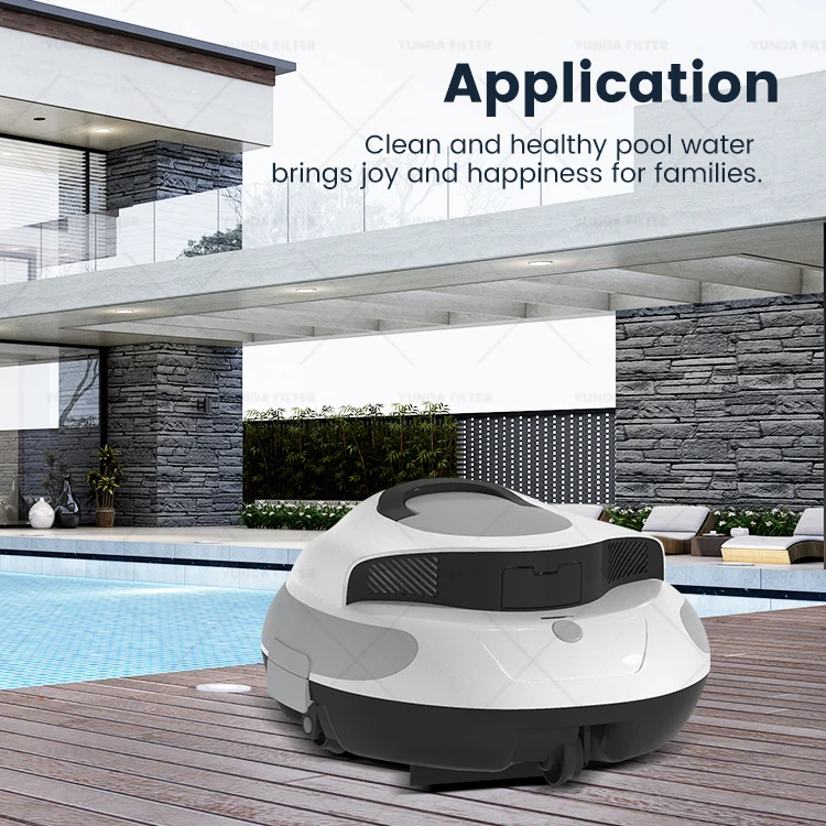 IPX8 2023 New Design Automatic Electric Cleaner Pool for Swimming Pool Robot Grey Anti Solar Color Cleaning Pool Robot