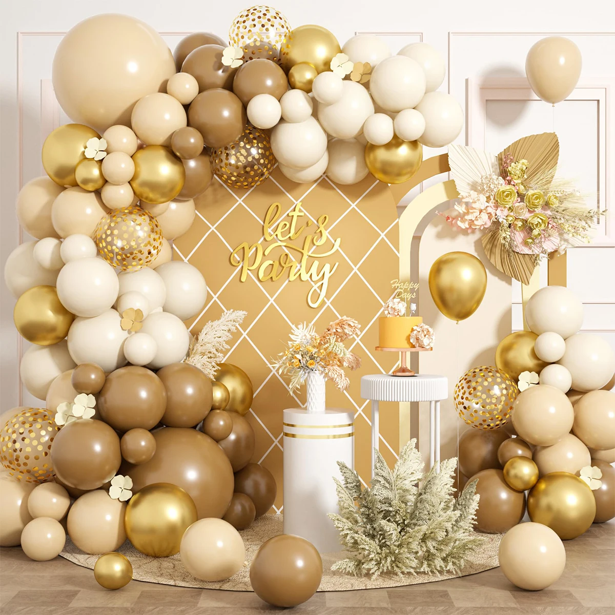 White Gold Balloon Garland Arch Kit Wedding Birthday Party Decorations Kids Birthday Balloon Latex Ballon Baby Shower Decoration