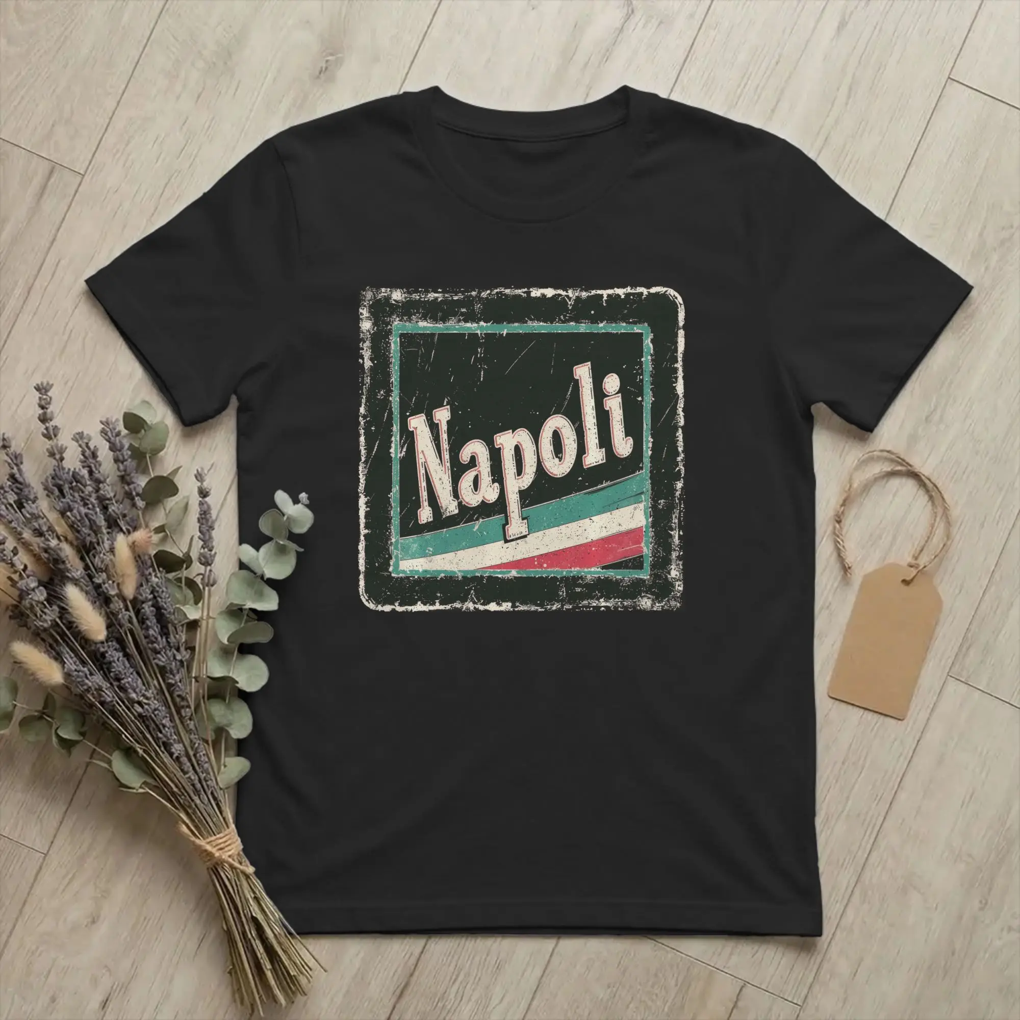 Italy Napoli Retro Naples Neapolitan T-Shirt Men Travel Leisure Cotton Tee Shirt Crewneck Short Sleeve T Shirt Plus Size Clothes