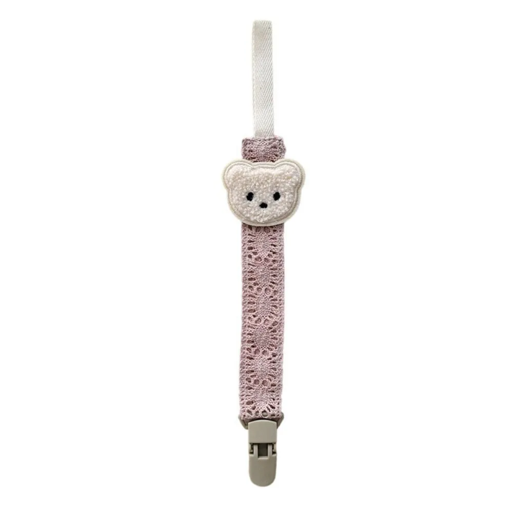 

Cartoon Cute Bear Pacifier Chain Portable Plastic Fabric Rope Dummy Nipple Clip Hanging Soother Accessory