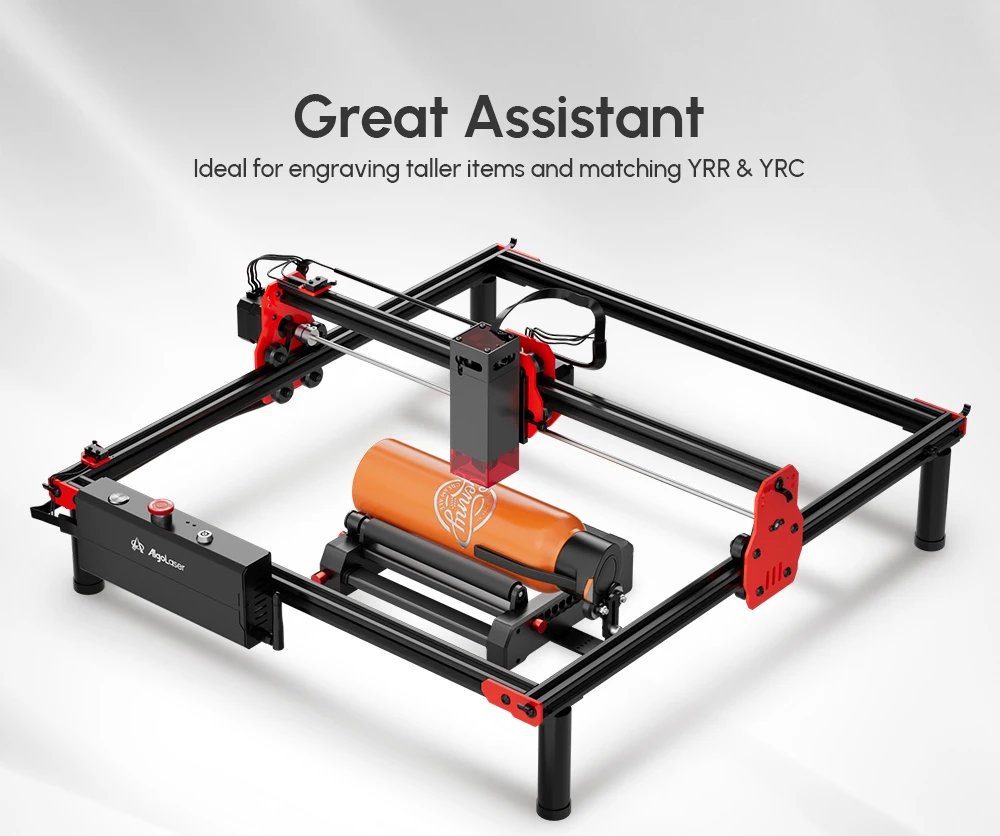 Imagem -06 - Algolaser Rolo Rotativo e Risers Ajustáveis Máquinas a Laser para Gravar Objetos Cilíndricos Compatível