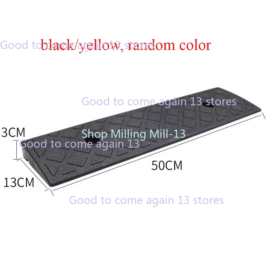 

50*13*3cm Plastic PVC Road Slope Ramp Pad Portable Car Step Uphill Triangle Mat Curb Rubber High Quality