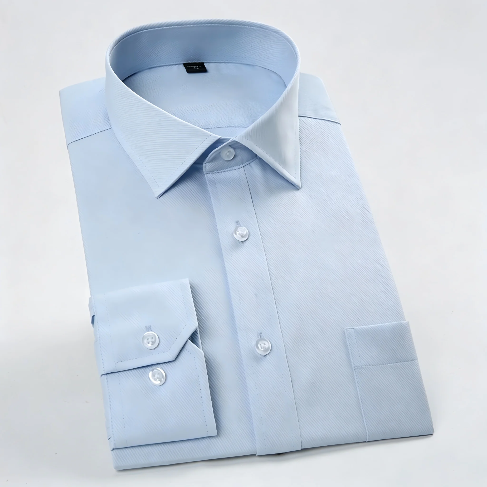 Men Shirt  Liquid Ammonia Wrinkle-Free Long Sleeve Casual Big Size Shirts for Men Without Slim Fit Office