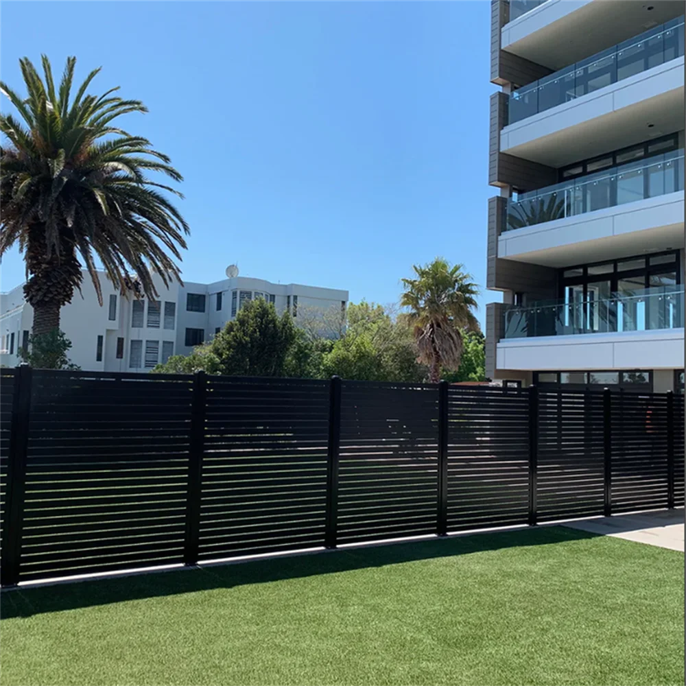 الألومنيوم سياج فاصل كامل مخصص الربط لوحة الألومنيوم الألومنيوم آخر الديكور في الهواء الطلق الخصوصية شريحة جدار الشاشة