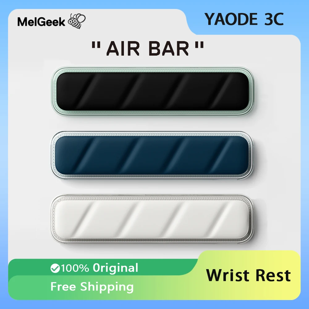 MelGeek Air Bar Wrist Rest Hand Rest Mechanical Keyboard Liquid Silicone Brace Custom Palm Rest Hand Pillow Cushion 60%/65%/75%