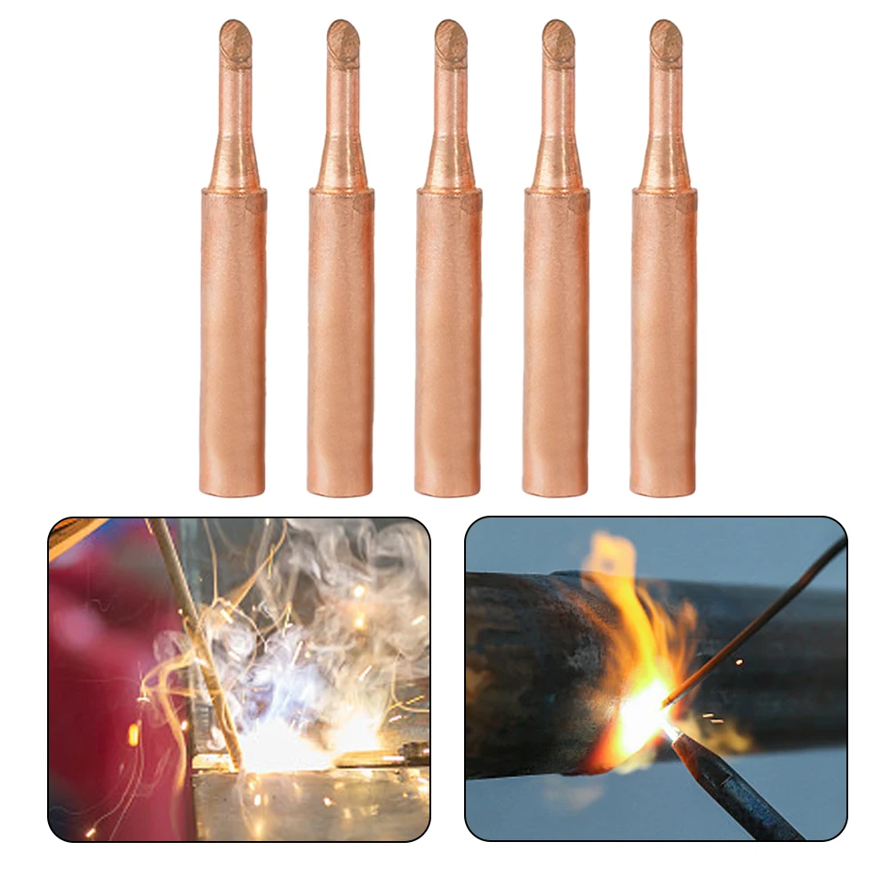 5pcs 900M-T Copper Soldering Iron Tips Lead-Free Welding Solder Tip 933.907.951 Soldering Tools Electric Soldering Iron Tip