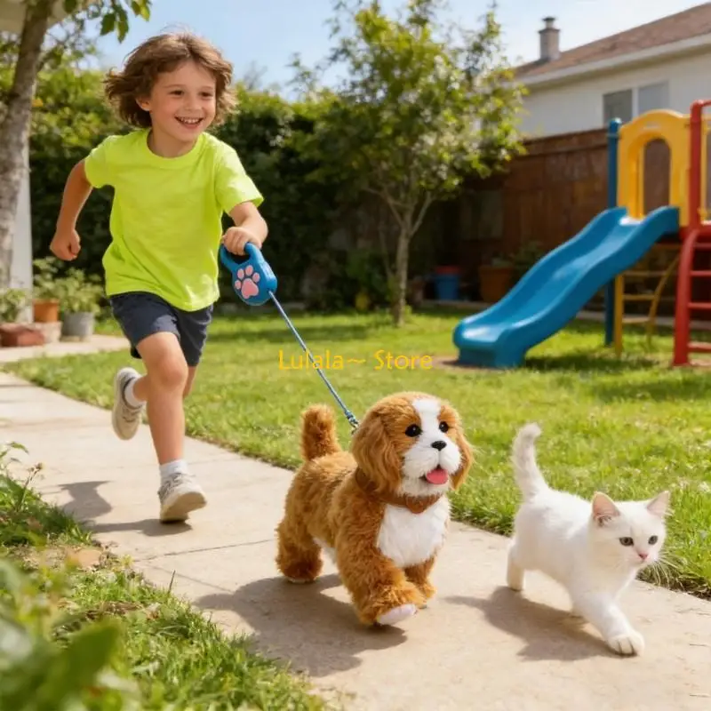 Y4QA Realistic Puppy Toy with Electric Sound and Motion for Kids Entertainment