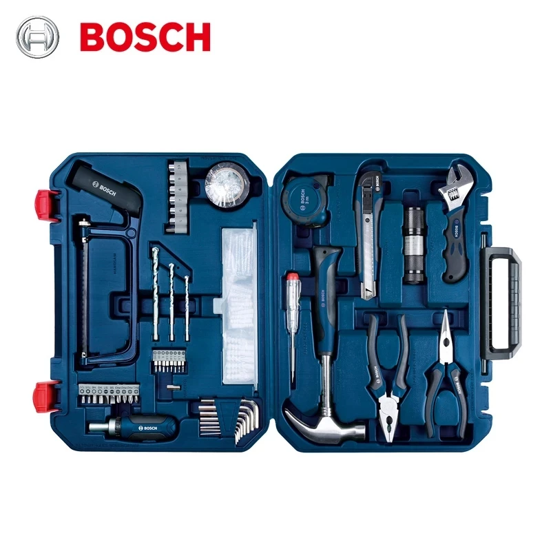 عدة أدوات يدوية متعددة الوظائف من BOSCH طقم أدوات إصلاح منزلية طقم أدوات النجارة طقم معدات يدوية متعددة الاستعمالات مع صندوق #4