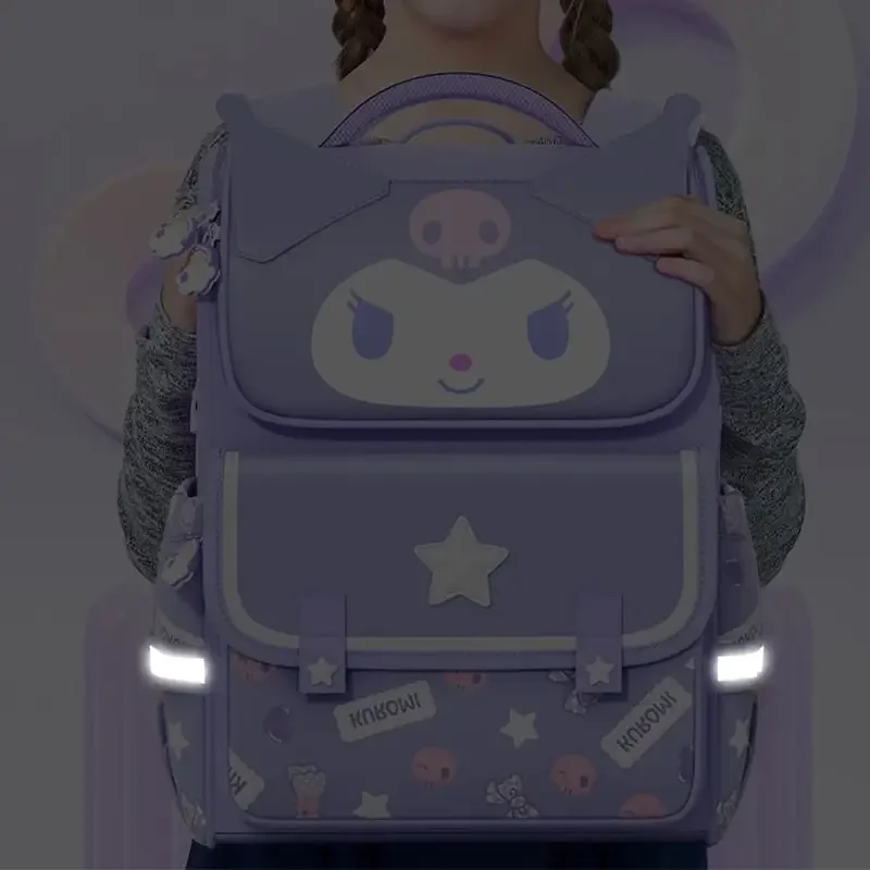 Sanrioed  Anime Kuromi Melody Cinnamoroll Hello Kitty Large Capacity Backpack Cute Schoolbag Cartoon Student Shoulder Bag Gift