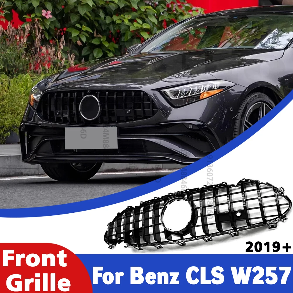 

Car Front Bumper Grill Mesh Insert Panel for Mercedes CLS Class C257 2019 2020 2021 2022,AMG Style Exterior Body Kit Decoratio