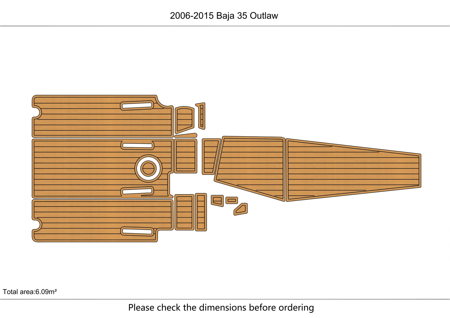 2006-2015 Baja 35 Outla   Cockpit bow swim platform  1/4