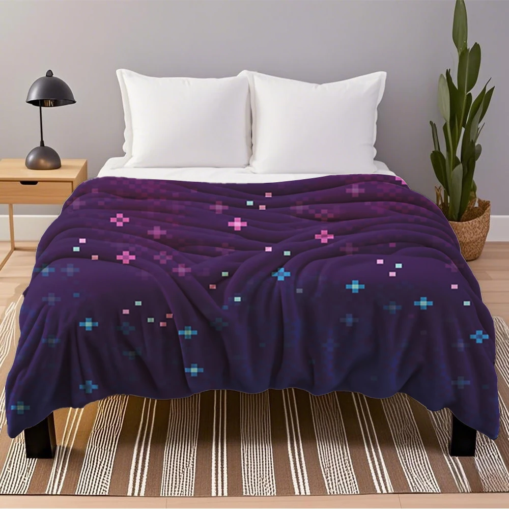 

European Classical Flannel Bed Blanket Cool Bi Pride Flag Bed Scarf Knit Throw Fade-Resistant Blankets For Pets Children Picnic