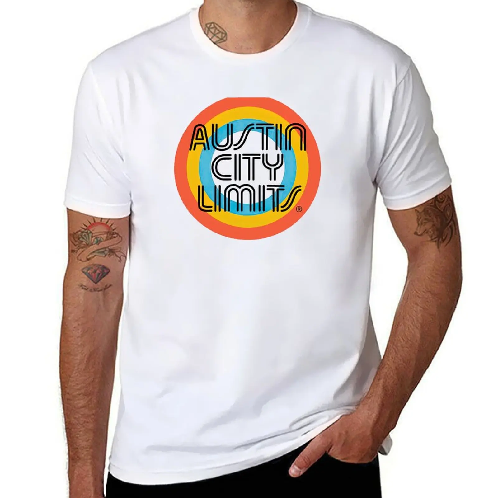 Austin City Limits Logo T-shirt Quick Drying Summer Tops For A Boy Customs Black t-shirts For Men