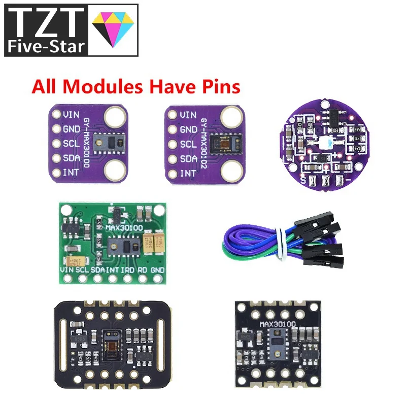 MH-ET LIVE MAX30102 MAX30100 Heart rate Sensor Module Puls detection Blood oxygen concentration test For Arduino Ultra-Low Power