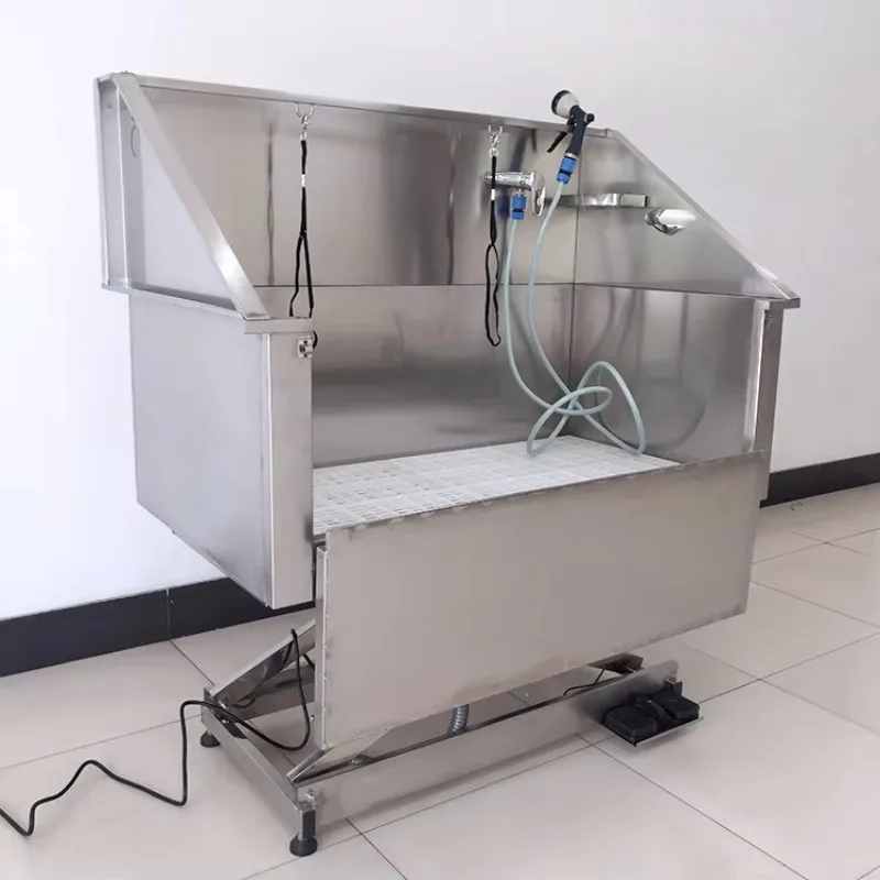 Bañera eléctrica para el cuidado de perros, ducha de SPA para mascotas de acero inoxidable