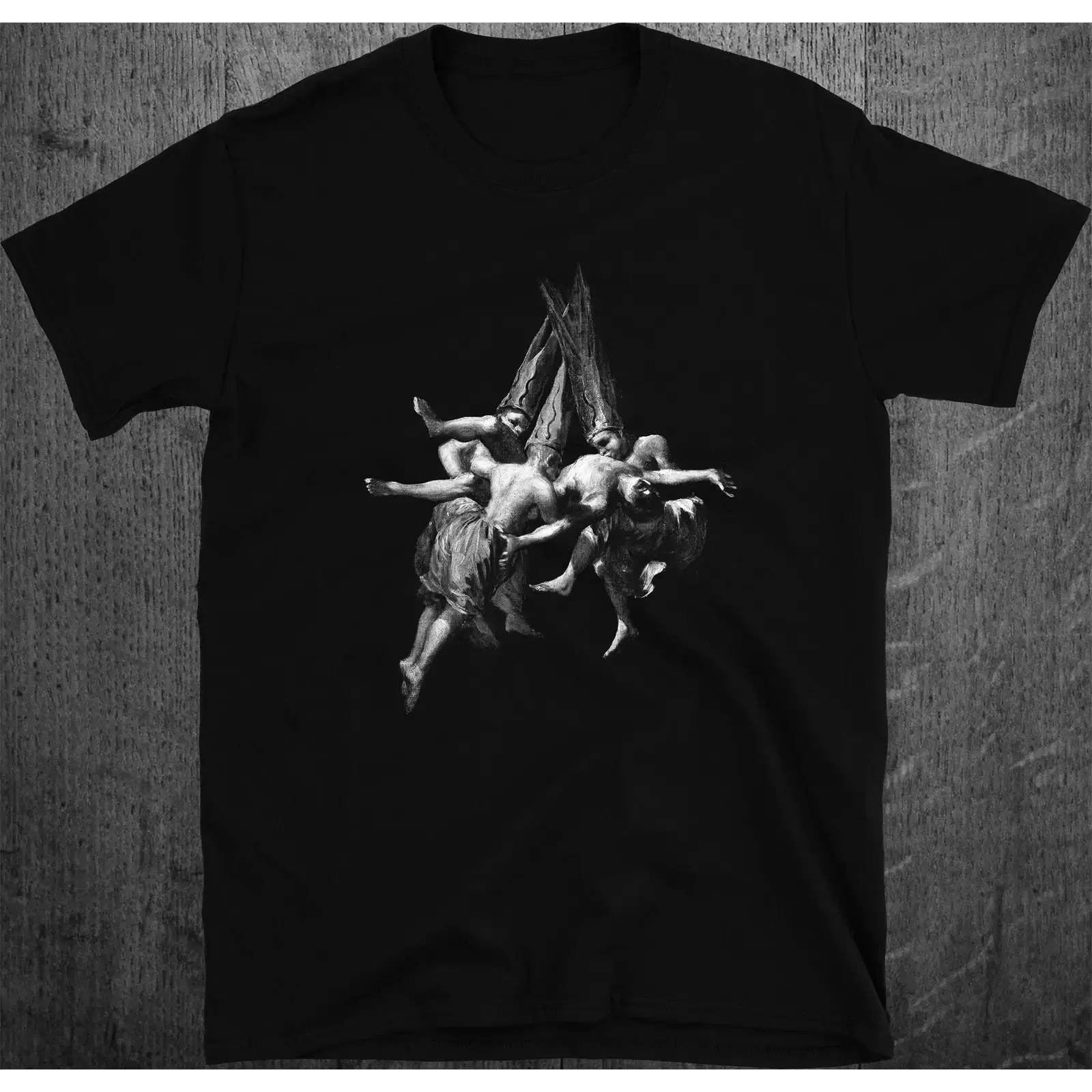 T-shirt Witches amp 39 Flight 1798 Francisco Goya, Inquisition espagnole, vintage, lavé, confortable, extensible, doux, graphique